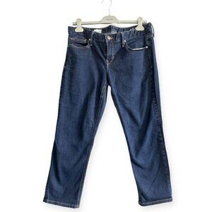 Gap 1969 Real Straight Jeans in Rinse finish (dark), Size 31P, Cropped